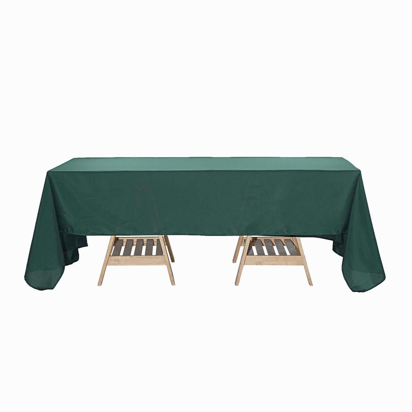 Polyester 72"x120" Rectangle Tablecloth Hunter Emerald Green - Durable and Stylish Table Cover