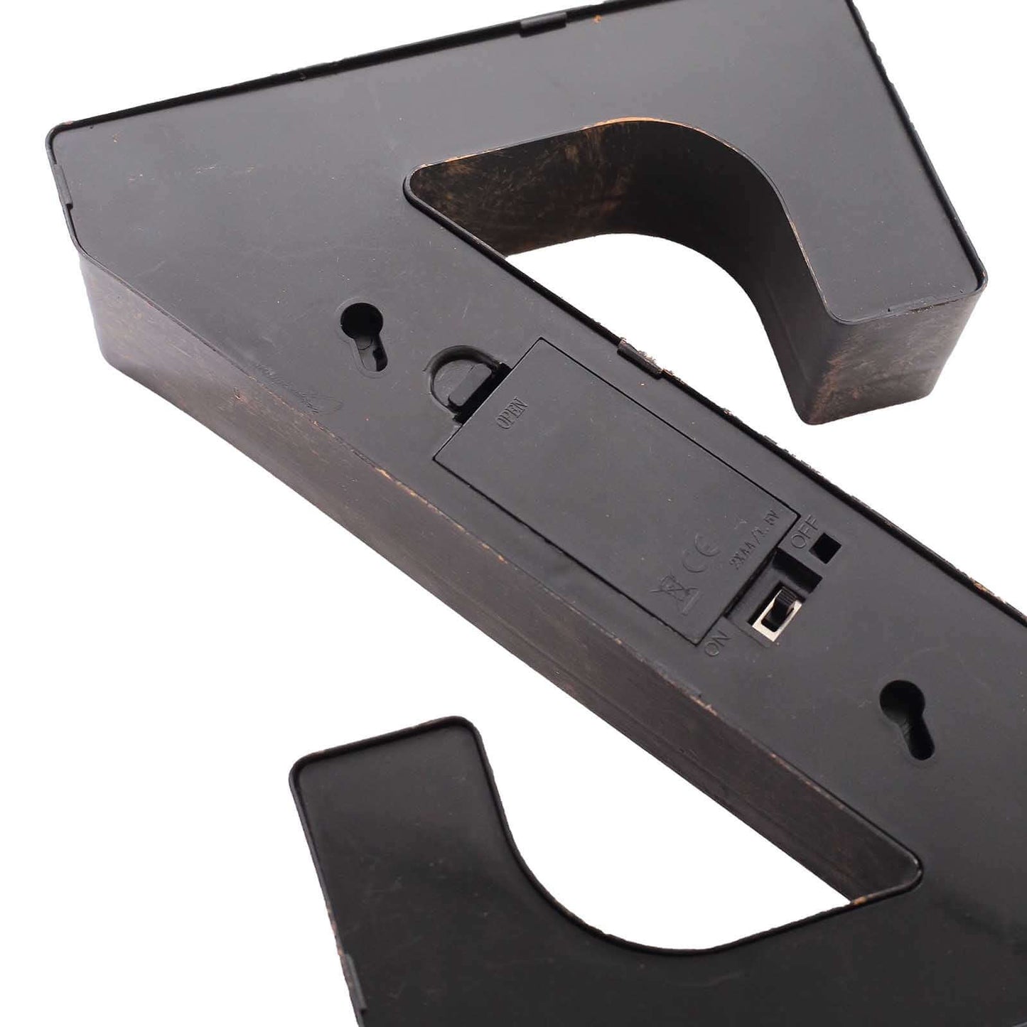 LED Marquee Letter "Z" Industrial Style Antique Black - Light-Up Alphabet Sign for Weddings & Displays 9"