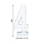 Giant LED Marquee Light Up Number "4", White 4ft Pre-Cut Foam Board with 10 Warm White Battery Operated LEDs, Glue Gun and Sticks