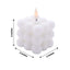 2-Pack LED Flameless Cube Candles Flickering Warm White/White - Battery Operated Bubble Design 2"