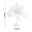 Table Lamp Ostrich Feather Design White LED Battery Operated - Cordless Wedding Centerpiece 15"
