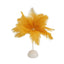 Table Lamp Ostrich Feather Design Gold LED Battery Operated - Cordless Wedding Centerpiece 15"