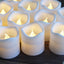 12-Pack LED Votive Candles Classic White Design - Reusable Flameless Battery Operated Lights