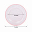 10-Pack Transparent Blush Plastic Dessert Plates â€“ 8" Round with Beaded Rim, Disposable for Parties & Events
