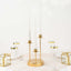 Vintage Candelabra 3-Arm Taper Candle Holder Gold Metal Wedding Table Centerpiece - Stylish Tabletop Accent 10"