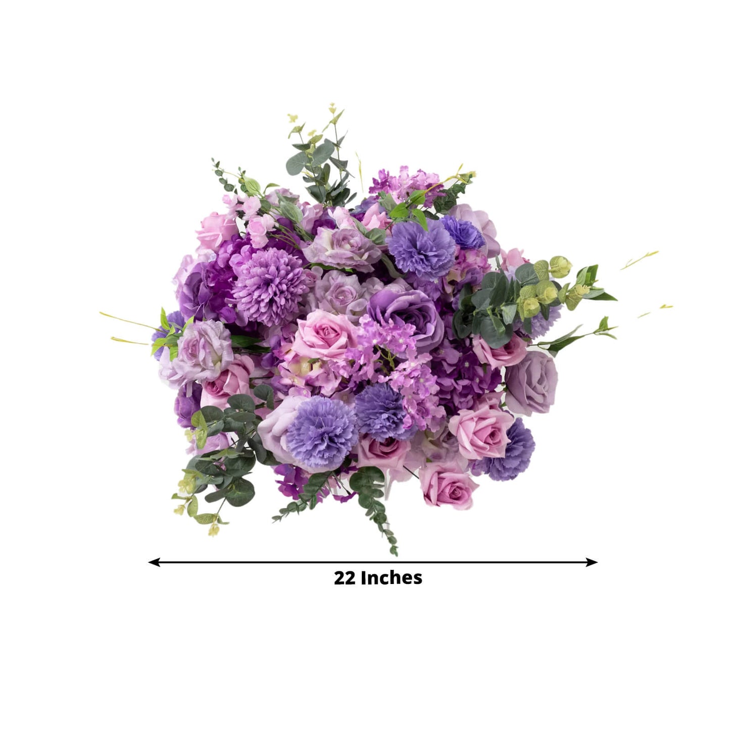 22-Inch Lavender Lilac Silk Flower Grand Centerpiece â€“ Pre-Arranged Artificial Rose, Hydrangea & Chrysanthemum Ball for Wedding & Event DÃ©cor