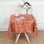 Taffeta 54"x54" Square Tablecloth Terracotta (Rust) 3D Leaf Petal Table Cover