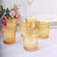 6-Pack Amber Gold Glass Votive Tealight Holders - Stylish Primrose Design for Weddings & DÃ©cor