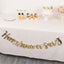 10ft Pre-Strung Metallic Gold Foil "Happy Anniversary" Banner, Party Photo Backdrop Hanging Garland - 250 GSM
