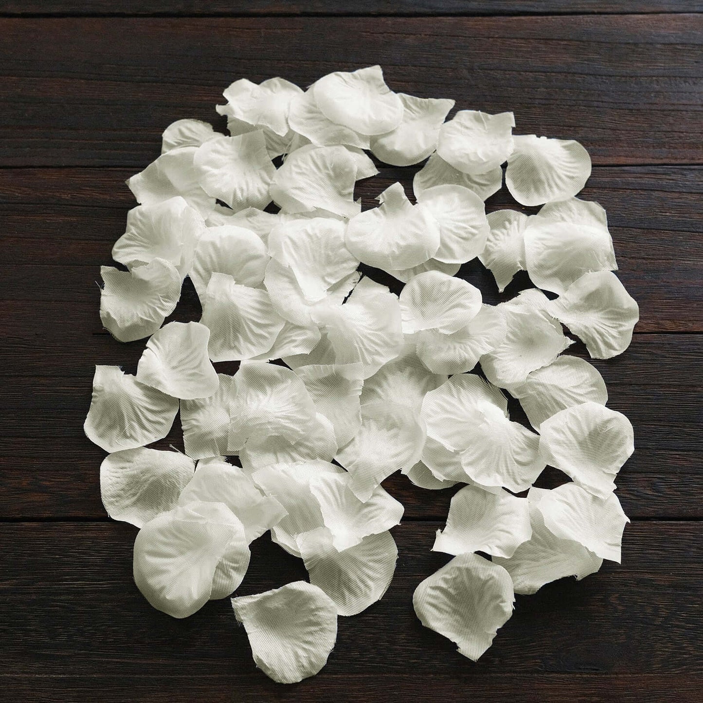 500-Pack Rose Petals Round Design Ivory Silk Confetti - Decorative Scatters for Tables and Floors