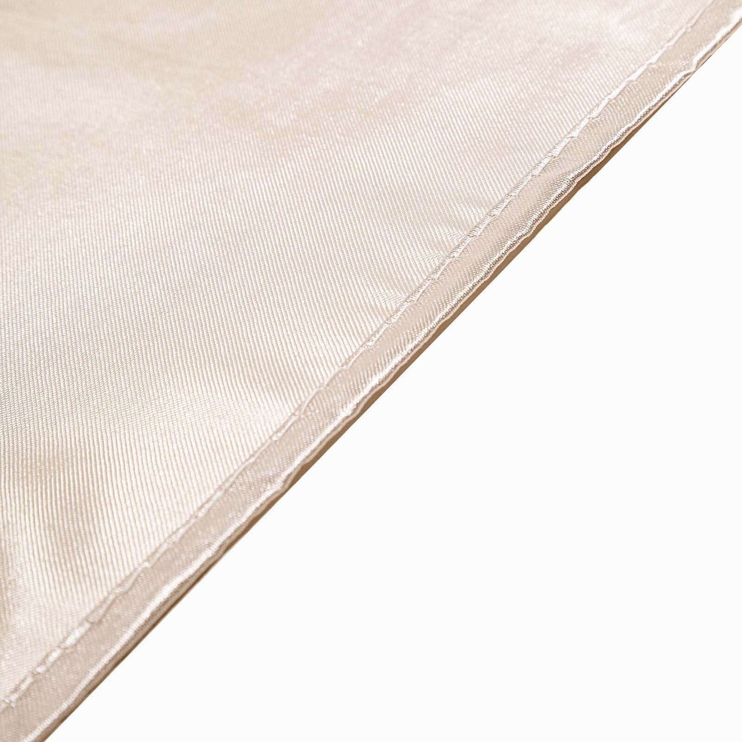 Satin 90" Round Tablecloth Beige - Smooth and Lustrous Table Cover
