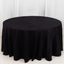 100% Cotton 120" Round Tablecloth Black Linen - Seamless, Soft & Breathable Table Cover