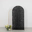 7ft Sparkly Black Big Payette Sequin Fitted Wedding Arch Cover for Round Top Chiara Backdrop Stand