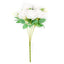 2 Bushes 18" Real Touch White Artificial Rose Flower Bouquet, Silk Long Stem Flower Arrangements