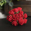 48 Roses 1" Burgundy Real Touch Artificial DIY Foam Rose Flowers With Stem, Craft Rose Buds