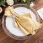 5 Pack Satin 20"x20" Napkins Champagne Glossy Stripes - Durable & Wrinkle-Free Cloth Napkins