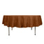 Polyester 90" Round Tablecloth Cinnamon Brown - Stain & Wrinkle-Resistant Table Cover