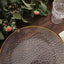20 Pack Economy Plastic Round Charger Plates 13" in Clear Hammered Design with Gold Rim - Table Setting Plates