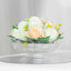 3-Pack Plastic Footed Compote Bowl Flower Vases Roman Style Clear - Round Decorative Pedestal Table Centerpieces 10"