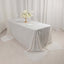 Premium Crushed Velvet 90"x156" Rectangle Tablecloth White - Reusable Soft & Sophisticated Seamless Table Cover