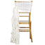 Chiffon Chair Sash with Curly Design Ivory - Stylish Chair Decorations