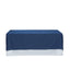 Polyester 90"x132" Rectangle Tablecloth Dark Denim Blue - Seamless Faux Denim Design for Classy Celebrations