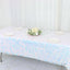 Sequin 60"x102" Rectangle Tablecloth Iridescent Blue - Big Payette Design for Modern Gatherings