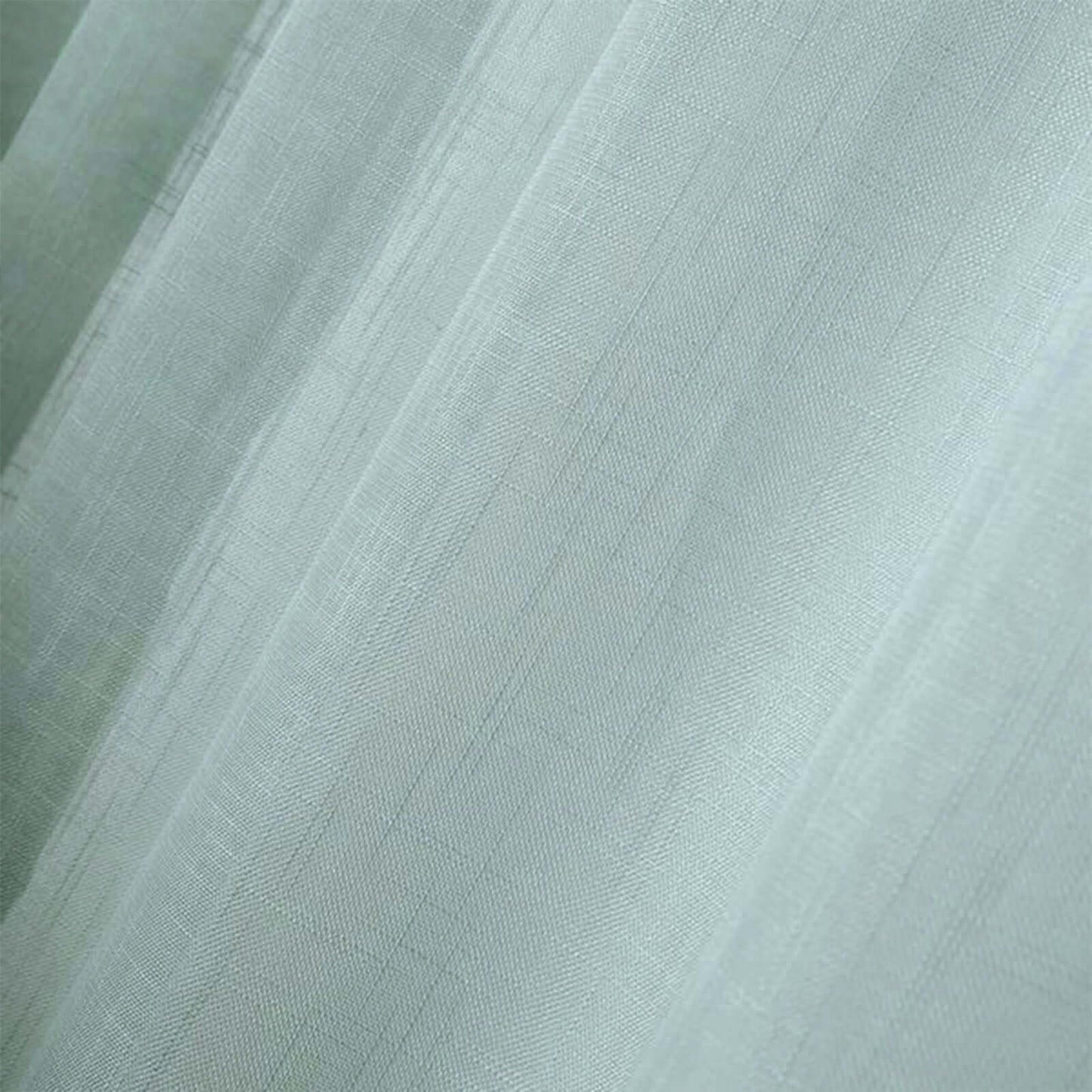 2 Pack Handmade Dusty Blue Faux Linen Curtains 52"x84", Curtain Panels With Chrome Grommets