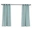 2 Pack Handmade Dusty Blue Faux Linen Curtains 52"x64", Curtain Panels With Chrome Grommets