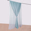 Dusty Blue Chiffon Polyester Event Curtain Drapes, Dual Layer Divider Backdrop Curtain Panels with Rod Pockets - 10ftx10ft
