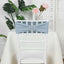 5 Pack Stretch Spandex Chair Sashes Dusty Blue - Reusable Chair Bands with Silver Diamond Ring Slide Buckle 5"x14"