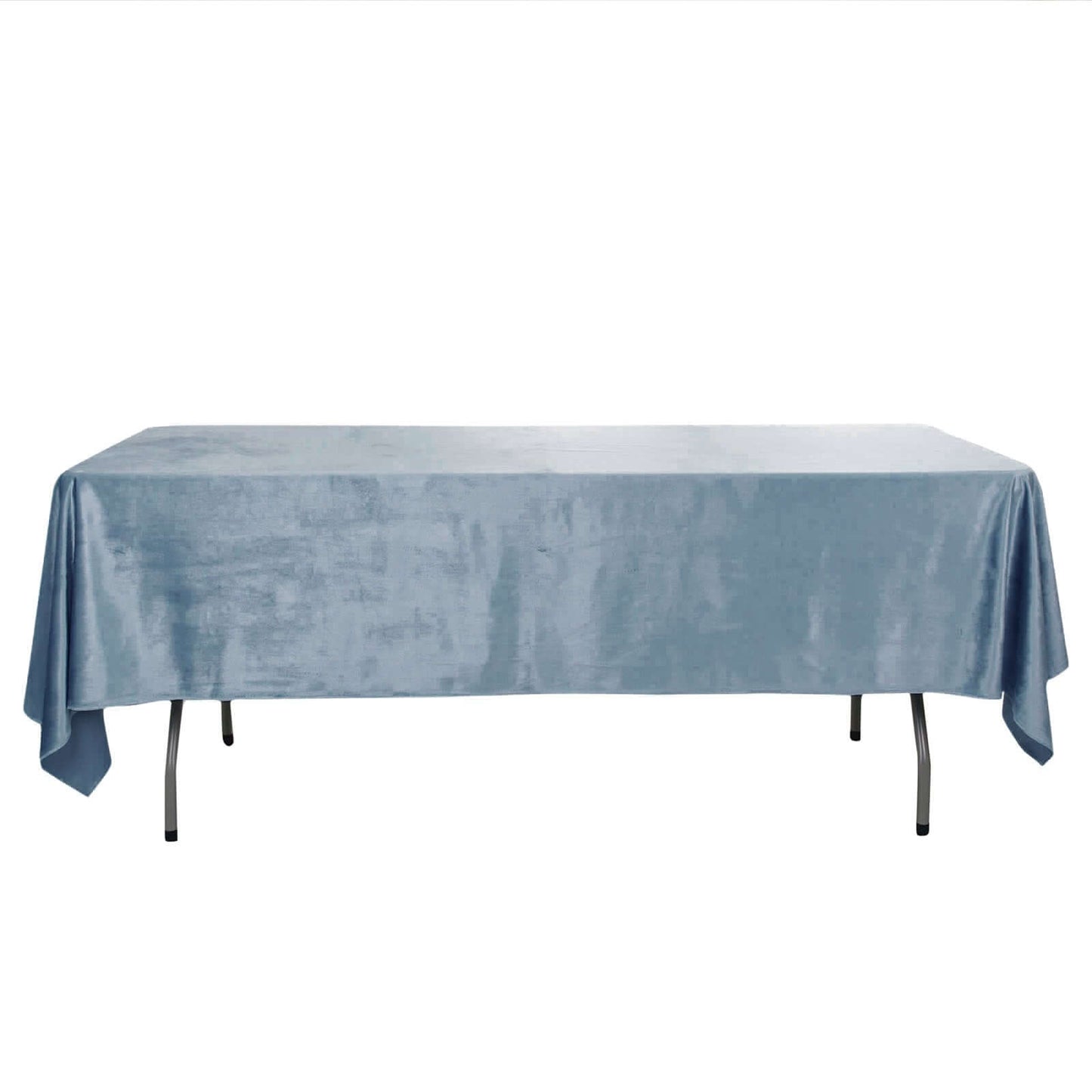 Premium Velvet 60"x102" Rectangle Tablecloth Dusty Blue - Reusable & Soft Table Cover