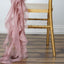 Chiffon Chair Sash with Curly Design Dusty Rose - Stylish Chair Decorations