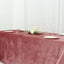 Premium Velvet 90"x156" Rectangle Tablecloth Dusty Rose - Reusable Soft & Seamless Table Cover