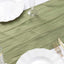 Taffeta 12"x108" Table Runner Dusty Sage Green - Accordion Crinkle Design