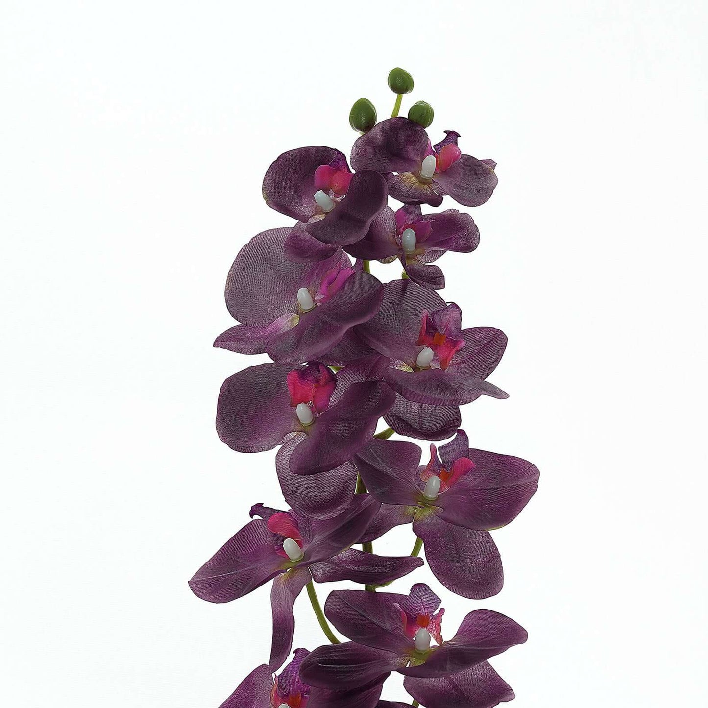 2 Stems 40" Tall Eggplant Artificial Silk Orchid Flower Bouquets