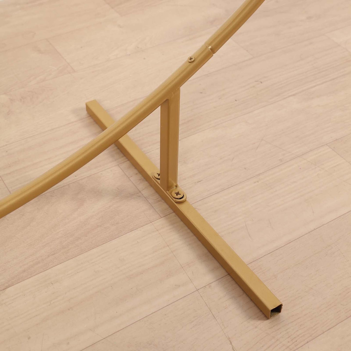 5ft Gold Metal Round Wedding Arch Arbor, Balloon Circle, Flower Frame Backdrop Stand