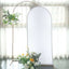 6ft Matte White Spandex Fitted Chiara Backdrop Stand Cover For Round Top Wedding Arch