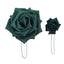 24 Roses 5" Hunter Emerald Green Artificial Foam Flowers With Stem Wire and Leaves