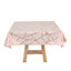 Polyester 54"x54" Square Tablecloth Blush with Gold Foil Geometric Pattern - Wrinkle-Resistant & Durable Table Cover