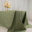 Polyester 90"x132" Rectangle Tablecloth Dusty Sage Green with Gold Foil Tree Branch Pattern - Wrinkle-Resistant Seamless Table Cover