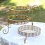 3-Tier Metal Rotating Cupcake Stand with Clear Acrylic Round Plates Gold - Hollow Lace Design Dessert Display 28"