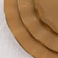 10-Pack Plastic 11" Round Dinner Plates in Gold with Ruffled Rim - Sturdy Disposable Dinnerware for Classy Events & Banquets