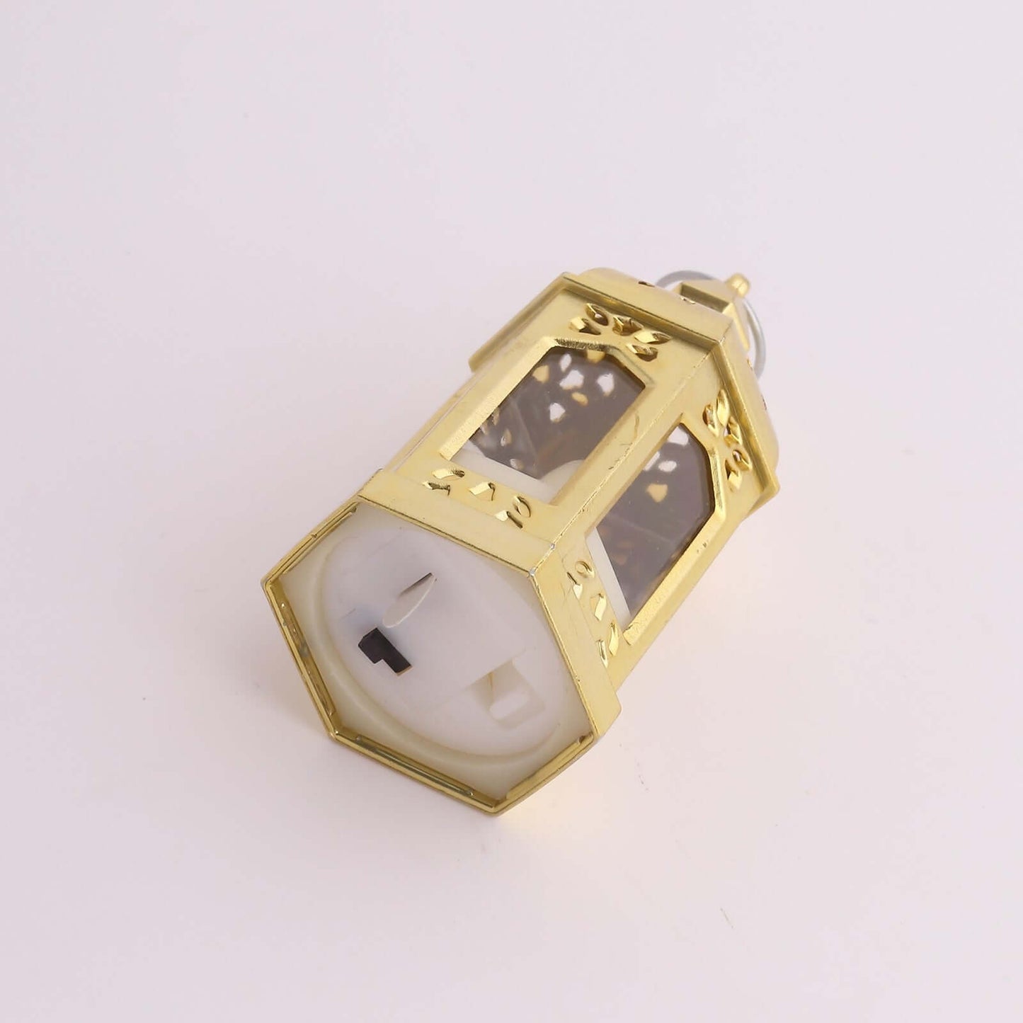 6-Pack LED Tealights Warm White Moroccan Style Gold - Battery Operated Mini Lantern Candle Lamp Centerpieces 3.5"