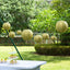 Set of 8 Gold Hanging Paper Lanterns, Decorative Round Chinese Sky Lanterns, Assorted Sizes  - 6",8",10",14"