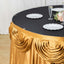 Satin 14ft Table Skirt Gold Pleated Double Drape Design - Soft & Graceful for Events