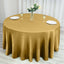 Satin 120" Round Tablecloth Gold - Stylish Seamless Table Cover for Weddings & Events