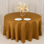 Lamour Satin 120" Round Tablecloth Gold - Seamless Table Cover with Soft Tempered Sheen for Upscale Gatherings