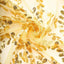 8ftx8ft Gold Embroider Sequin Event Curtain Drapes, Sparkly Sheer Backdrop Event Panel With Embroidery Leaf