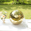 Gazing Globe Mirror Ball Reflective Hollow Stainless Steel Gold Sphere - Decorative Garden Display Piece 16"
